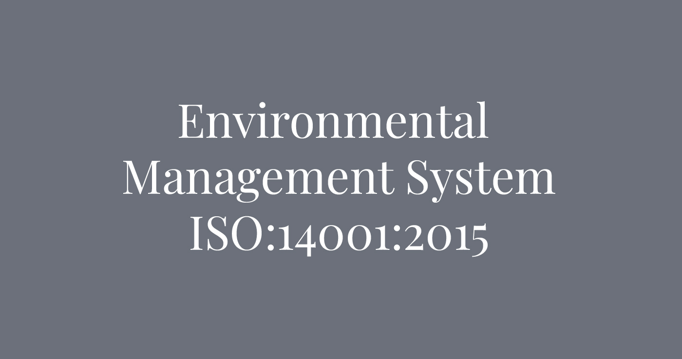 Environmental Management System ISO 14001:2015