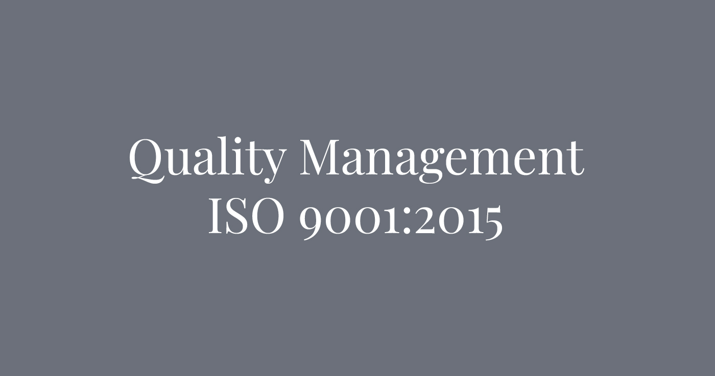 Quality Management ISO 9001:2015